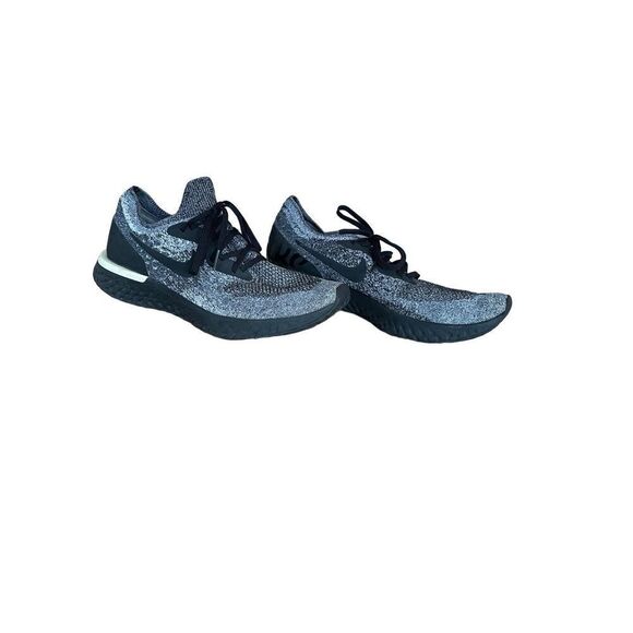 Nike Mens Gray & Black Lace Up Epic React Flyknit Running Shoes Size 11 - Picture 6 of 7